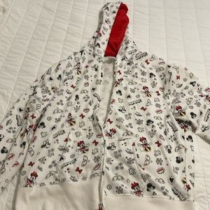 Disney full zip hoodie, XL